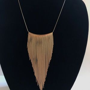 VCLM gold bearded necklace